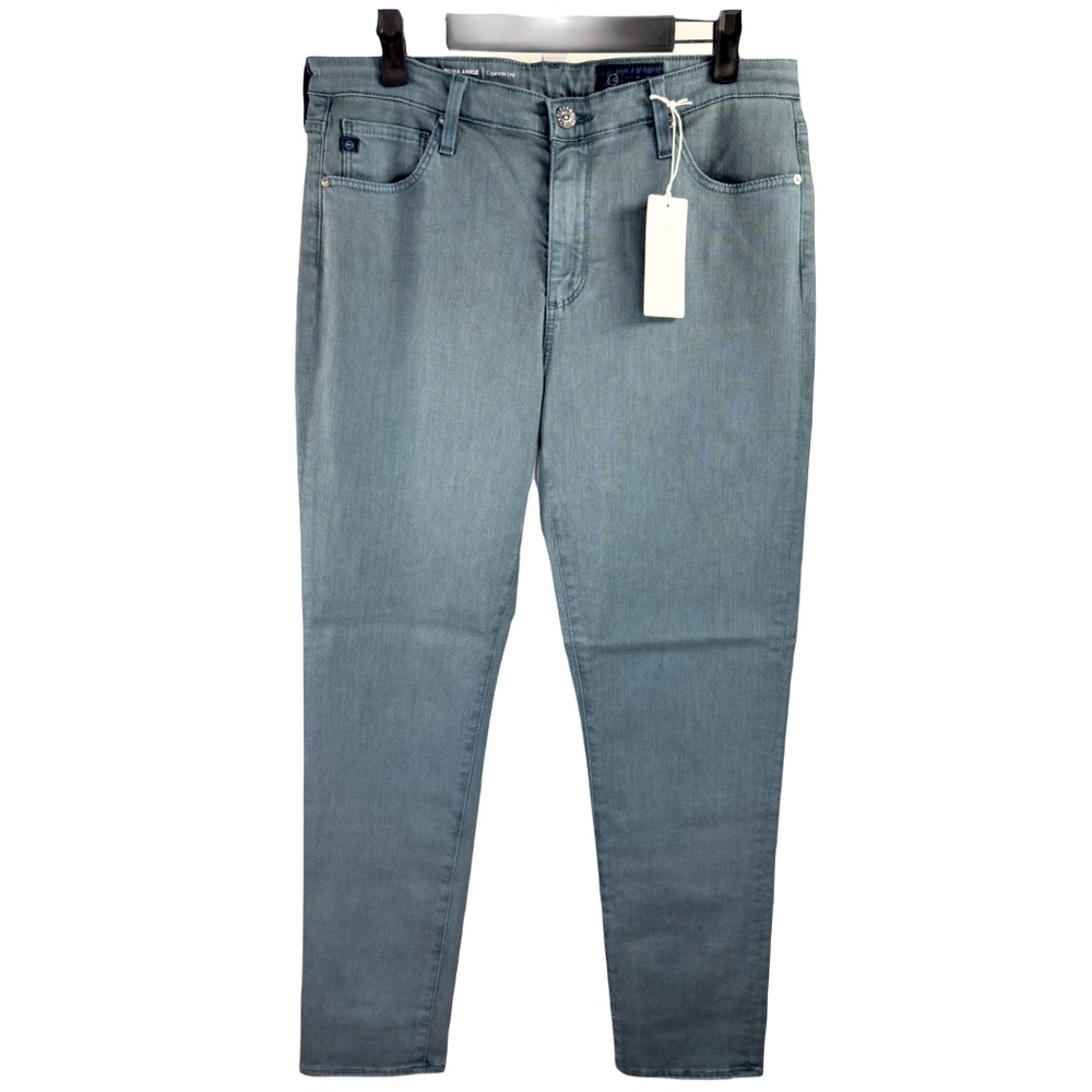 Ag Adriano Goldschmied The Prima Ankle Cigarette Jeans Grey/Blue Sz 32 Plus NWT